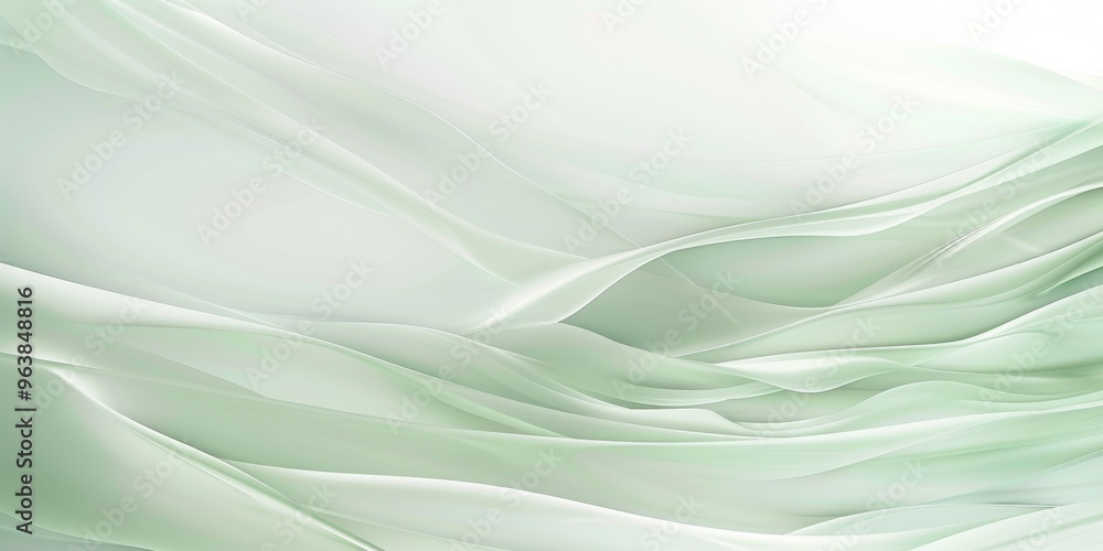 Obraz premium a minimalist background with a subtle gradient from light green to white. The design should be smooth and simple, creating a fresh and tranquil ambiance
