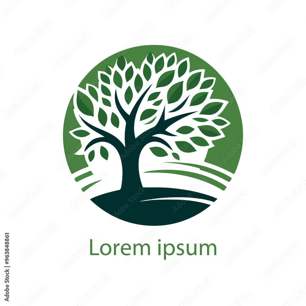 Obraz premium Natural tree logo design