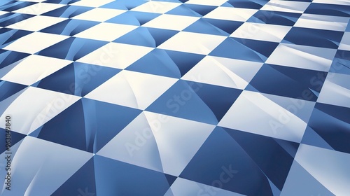 A modern background featuring a stylish blue checkered pattern. The blue color is vibrant and gives a contemporary feel. The checkered design is neatly arranged, creating a visually appealing and tren