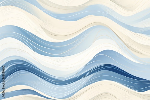 blue and beige watercolor wavy lines background wallpaper