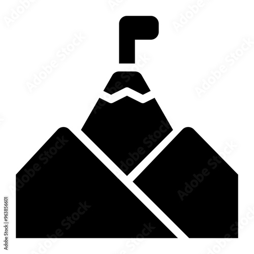 acme, summit, apex, peak, zenith, mountain, berg, geography, geographic solid or glyph icon