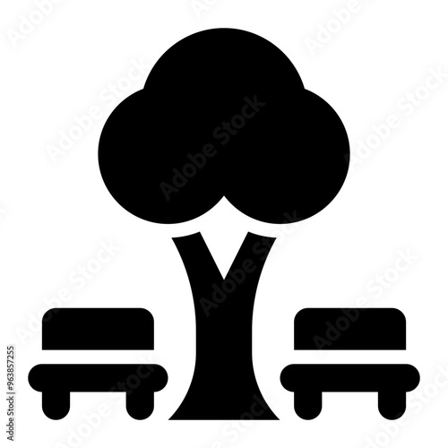 park, green spaces, green, trees, public park, recreation, garden solid or glyph icon