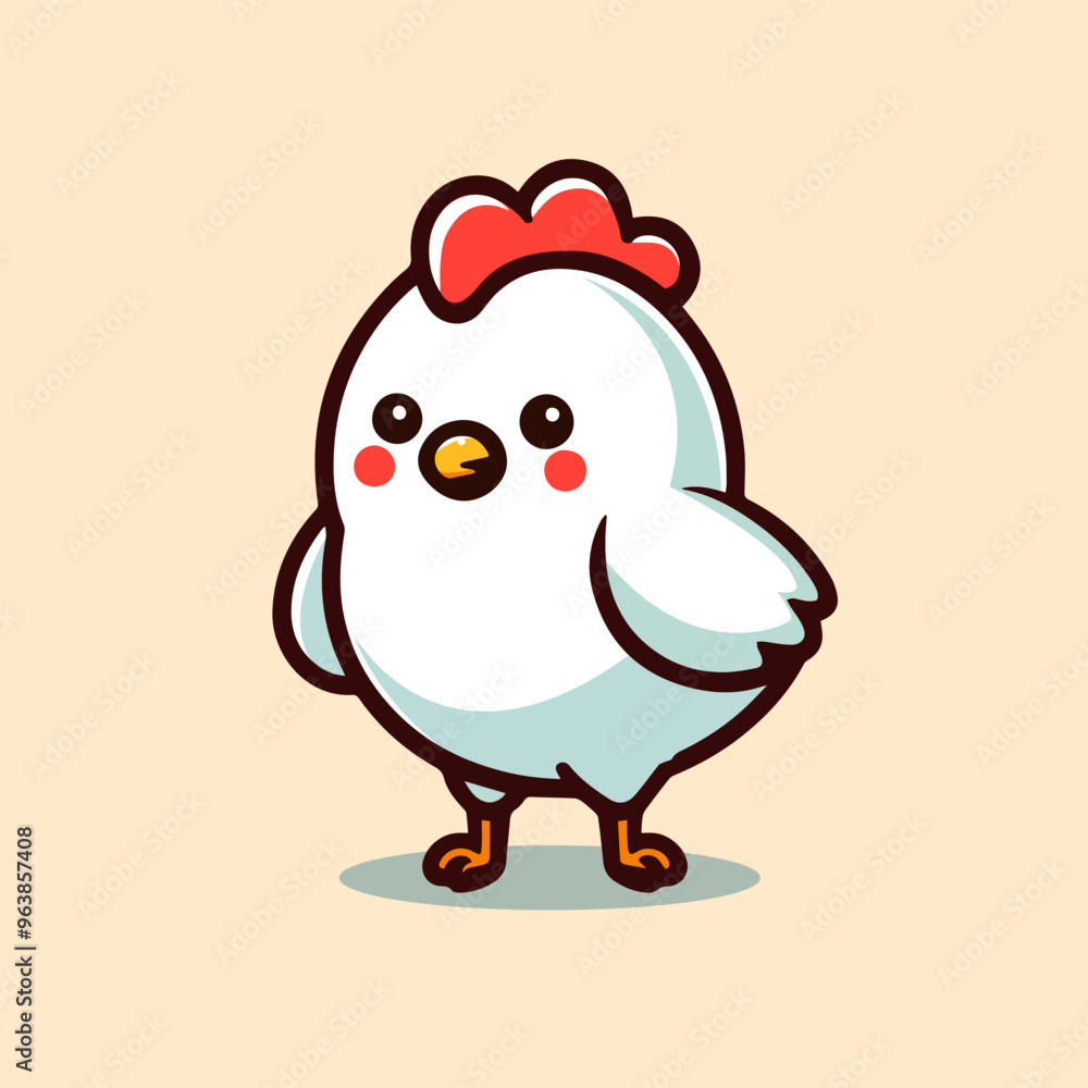 Cute Little Chicken Mascot Design Cute Little Chicken Mascot Design