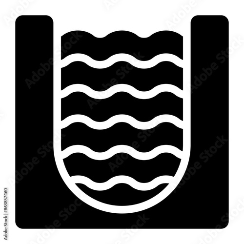 waterhole, water hole, well, water, reservoir, geography solid or glyph icon