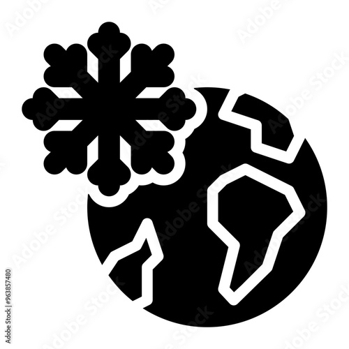 winter, weather, geography, geographic, earth, ice, snow, polar region, antarctica solid or glyph icon