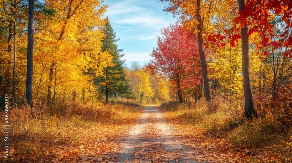 Fototapeta premium A Path Through Autumnal Forest