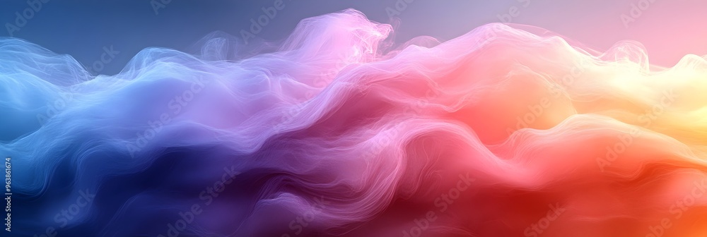 Obraz premium Soft Pastel Gradient Background with Light Pinkish Hues