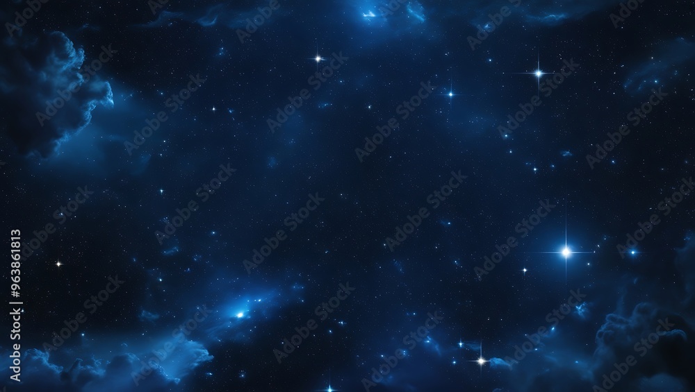 Fototapeta premium Night Sky Filled with Stars, Nebula, and Galaxies, Depicting the Vast Universe