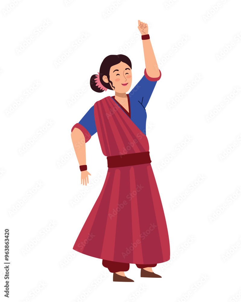 indian woman celebrating indian festival ganesh chaturthi indian woman celebrating indian festival ganesh chaturthi