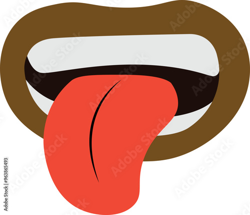 Human Open Mouth With Tongue Stick Out