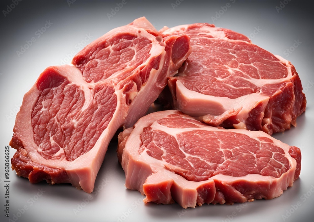 Beef meat, isolated against a white background, with full depth of field. Beef meat, isolated against a white background, with full depth of field.