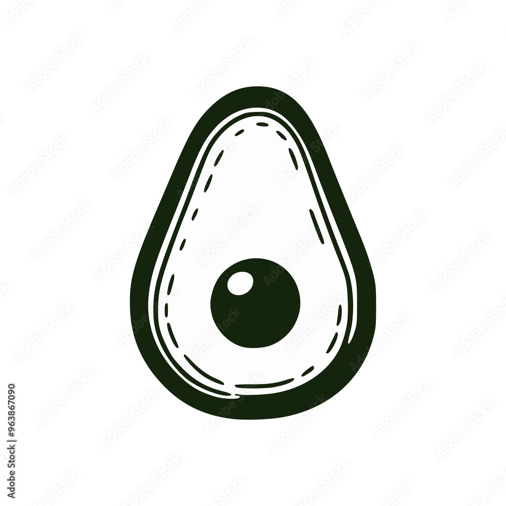 cartoon fruit avocado nature food doodle hand drawn vector illustration template design cartoon fruit avocado nature food doodle hand drawn vector illustration template design