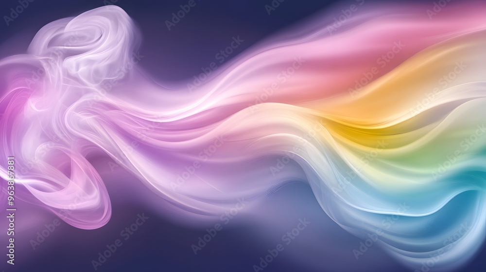Fototapeta premium Abstract Purple Blue Yellow Flowing Swirl Gradient Background