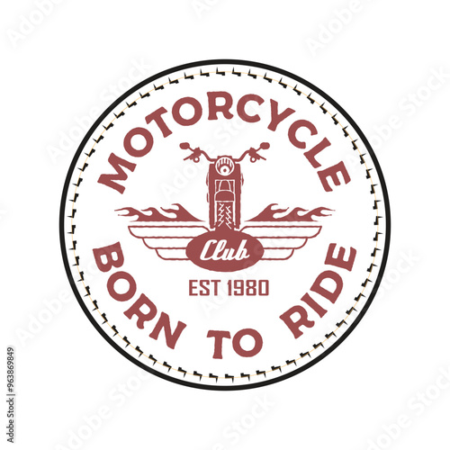 Motorcycle club logo design image and vector 