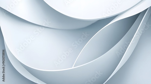 Wallpaper Mural Abstract White Curved Lines Modern Minimalist Background Torontodigital.ca