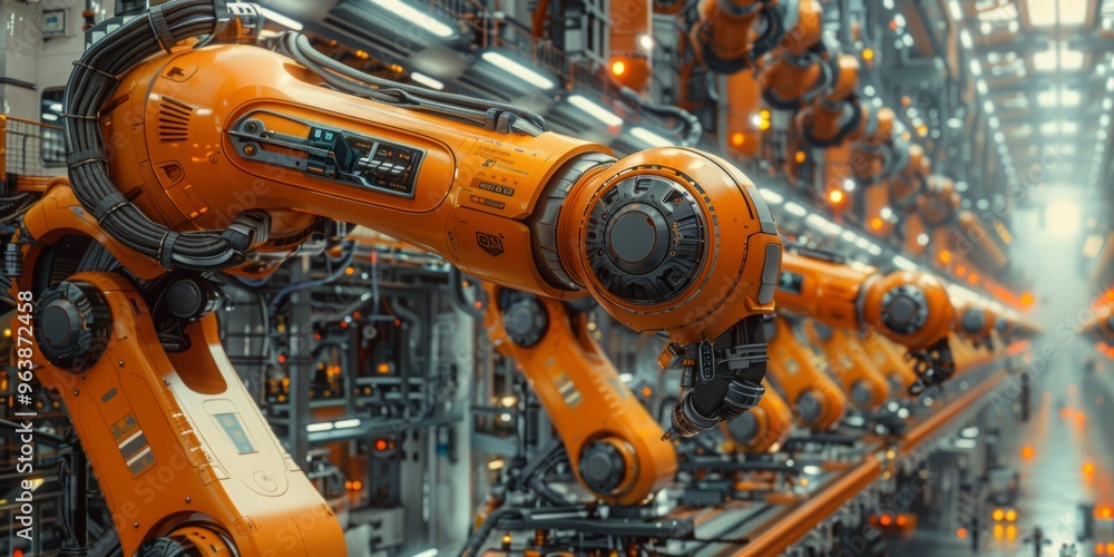 The assembly line composed of robot arms, the logistics industry, the unmanned factory, the Courier industry, and the vast space ,high quality The assembly line composed of robot arms, the logistics industry, the unmanned factory, the Courier industry, and the vast space ,high quality