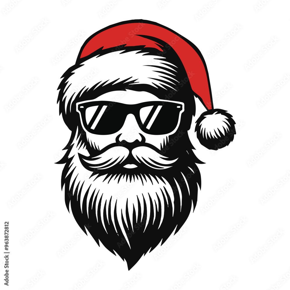 Santa Claus Red Hat Clipart - Santa Claus face Isolated Stock Illustration Santa Claus Red Hat Clipart - Santa Claus face Isolated Stock Illustration