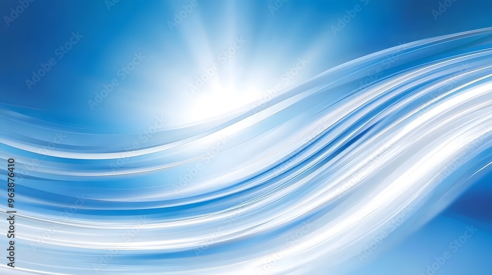 Abstract Blue and White Wavy Lines Background Abstract Blue and White Wavy Lines Background