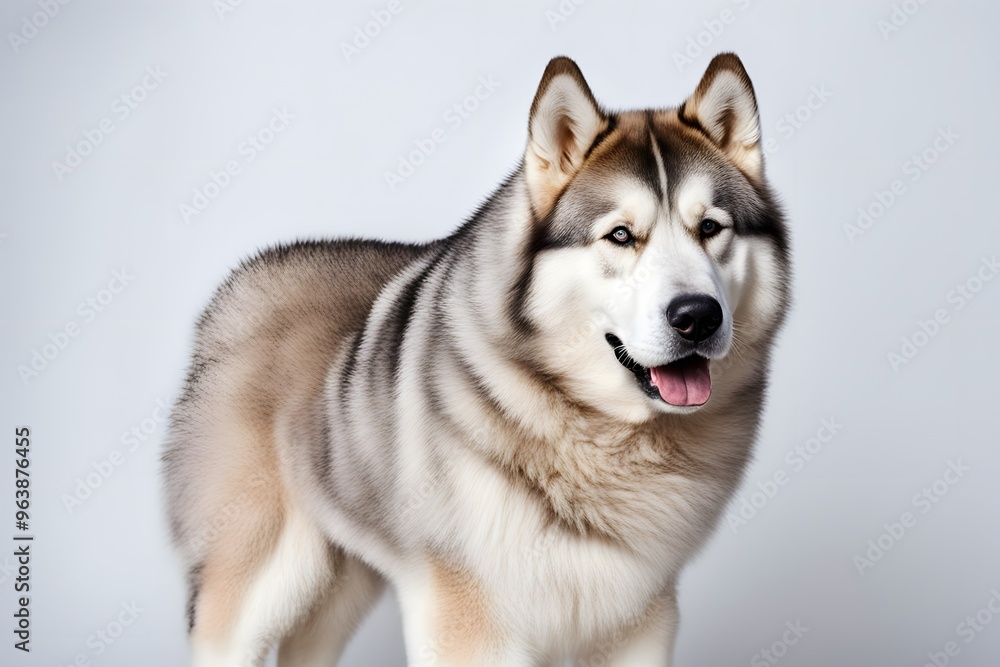 Alusky animal on white background, Ai Generated Alusky animal on white background, Ai Generated