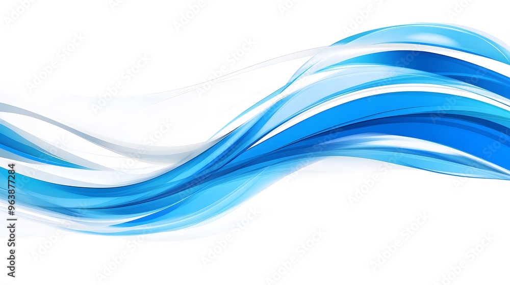 Abstract Blue and White Swirling Waves Background Abstract Blue and White Swirling Waves Background