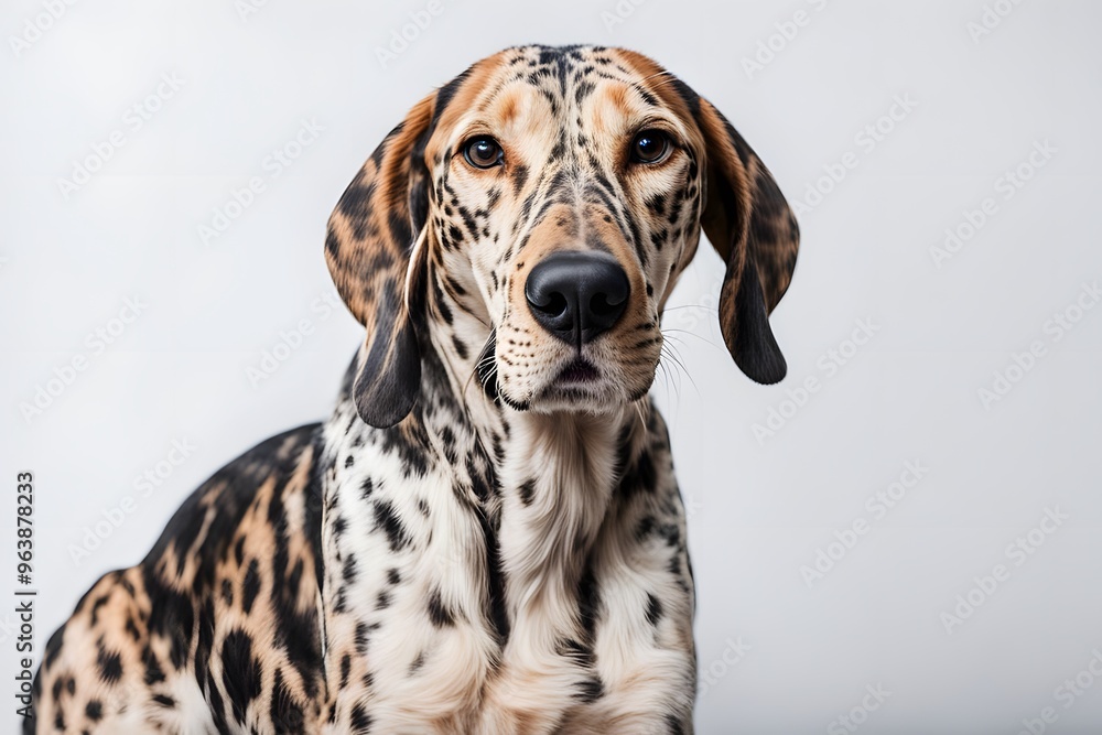 American leopard hound animal on white background, AI Generated American leopard hound animal on white background, AI Generated