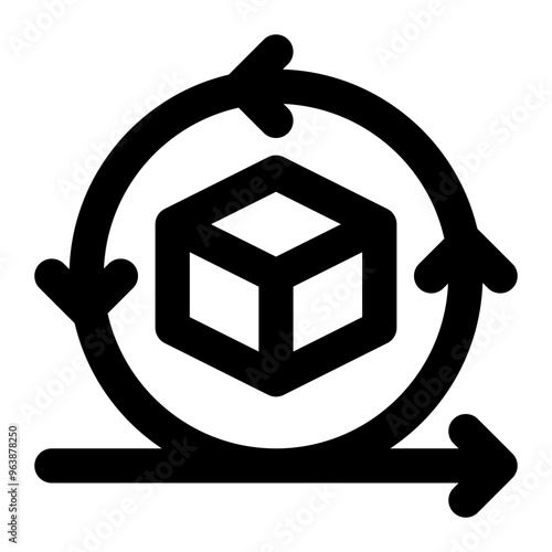 agile, development, product management, product development, iterative, product lifecycle outline icon