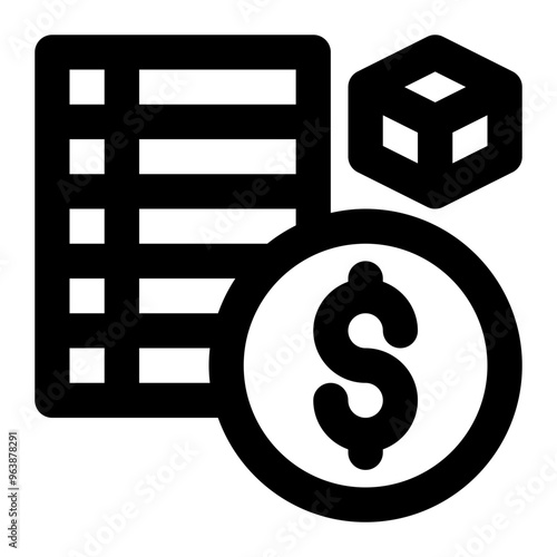 budgeting, budget management, budget planning, cost management, product management, production cost outline icon