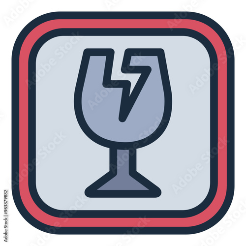 Fragile glass icon representing products that require careful handling due to delicate materials.