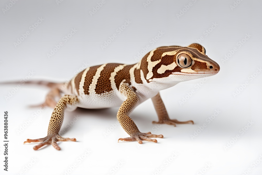 Naklejka premium Australian gecko on white background, AI Generated