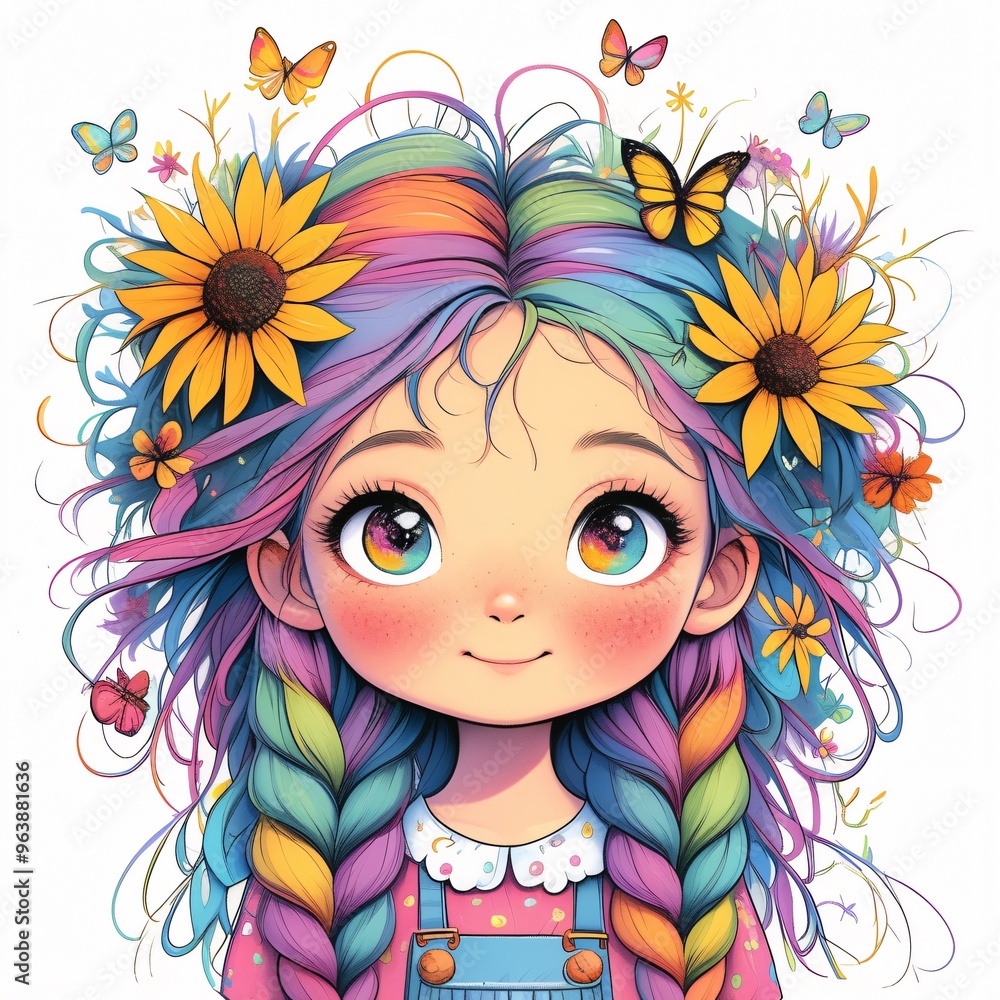 girl with flowers girl with flowers