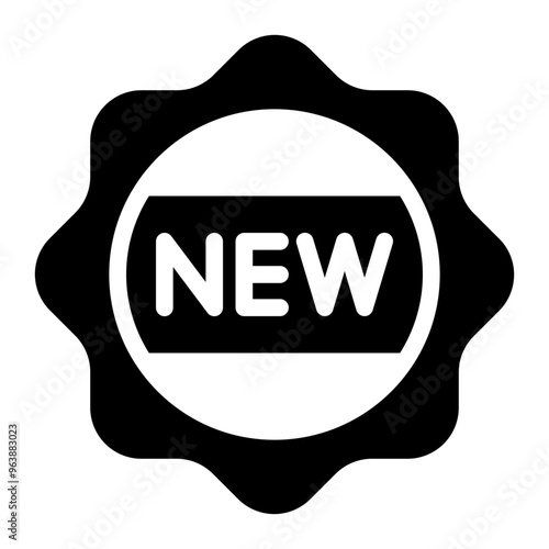 New item badge icon representing a recently launched or fresh product.