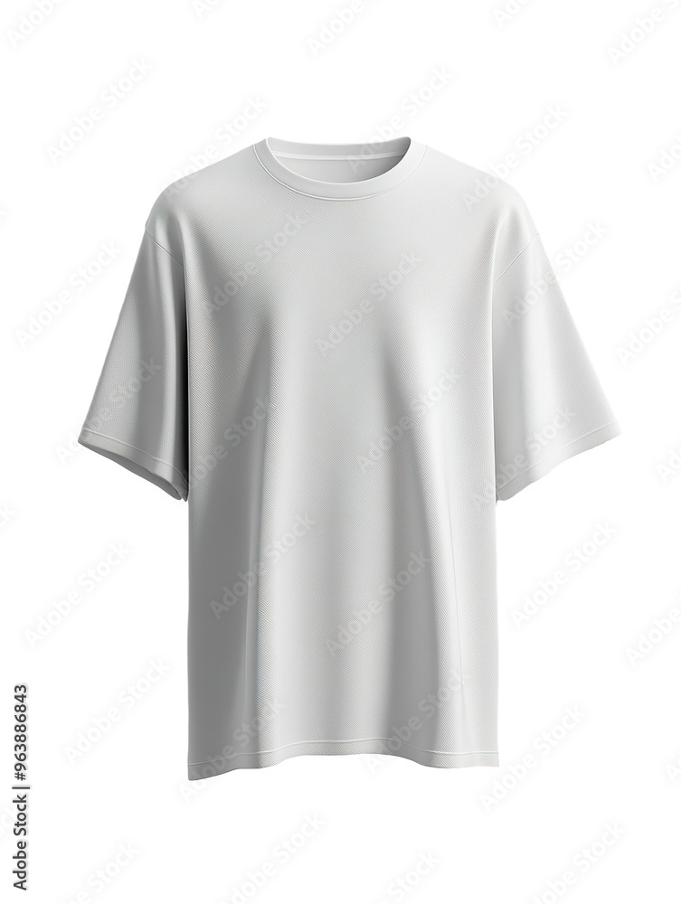 a white men's T-shirt mockup in an asymmetrical position, floating on a grey background a white men's T-shirt mockup in an asymmetrical position, floating on a grey background