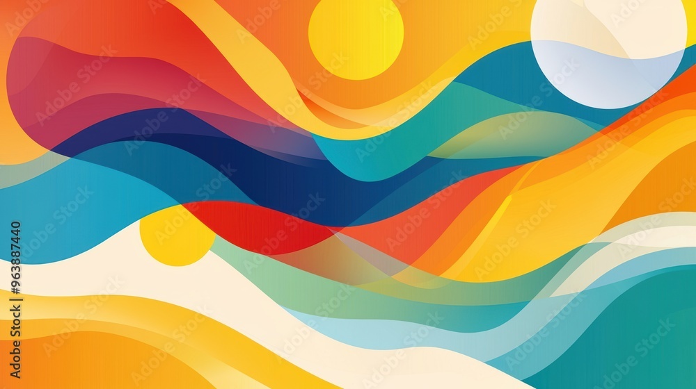 Abstract lines, energetic flow, flat design illustration Abstract lines, energetic flow, flat design illustration