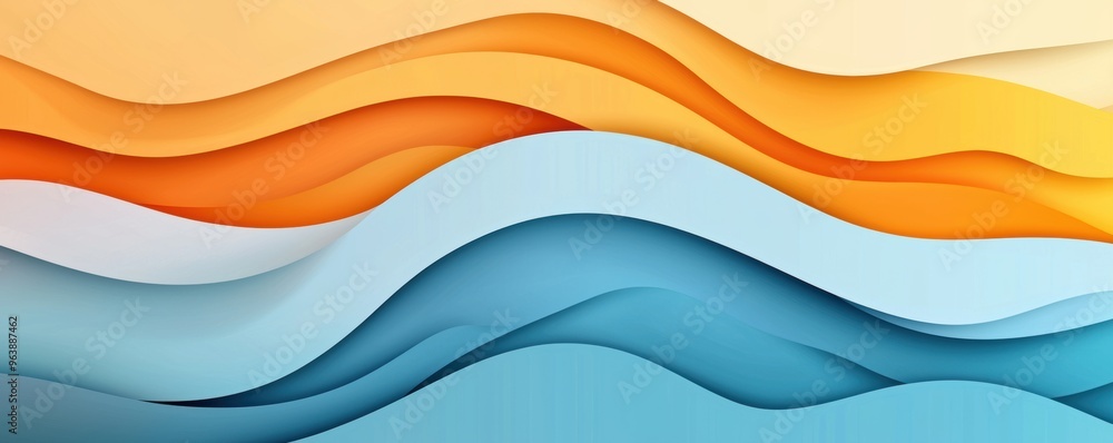 Abstract wave forms, fluid motion, flat design illustration Abstract wave forms, fluid motion, flat design illustration