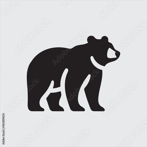  Bear Logo icon silhouette vector art illustration