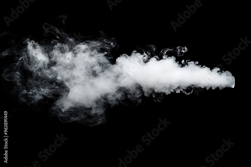 Dynamic Swirls of Smoke Against a Dark Background