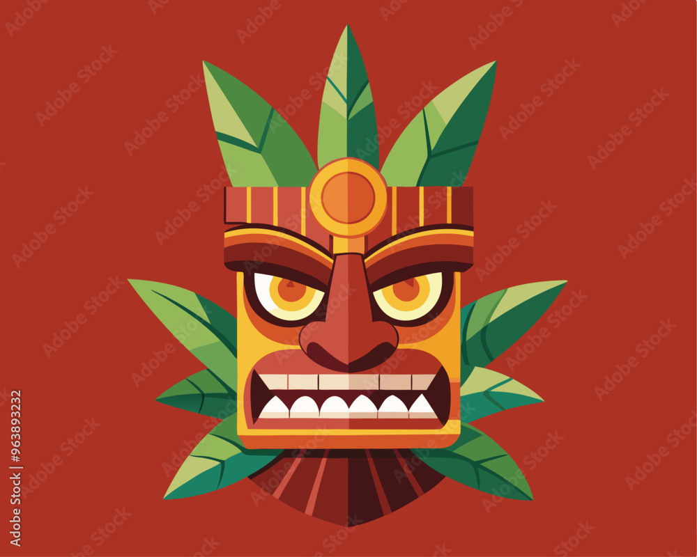 Tiki mask vector illustration Tiki mask vector illustration