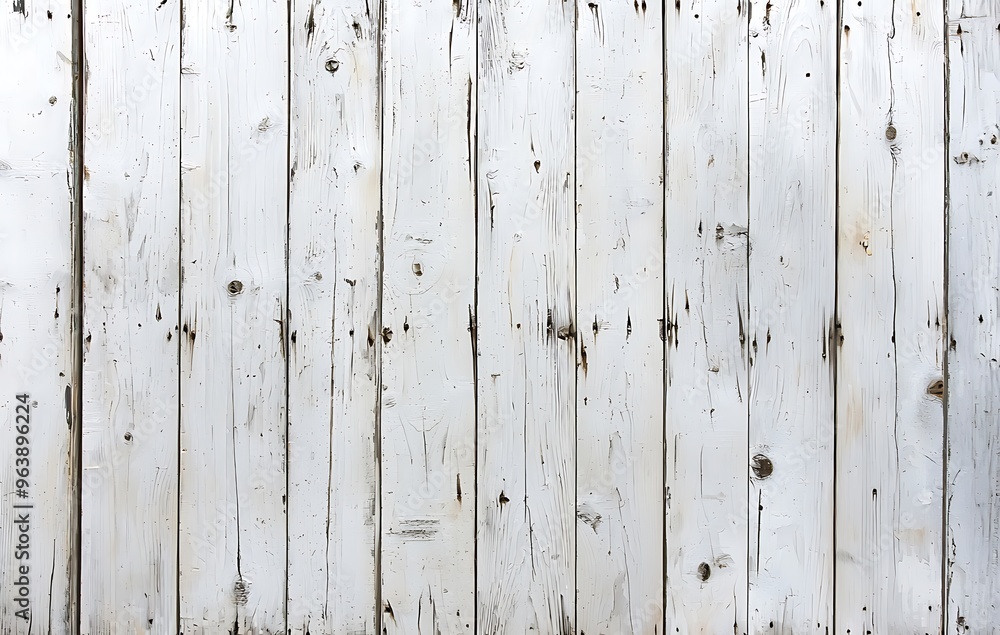 Weathered White Wooden Plank Wall with Character and Texture Weathered White Wooden Plank Wall with Character and Texture