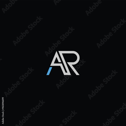 AR or RA awesome letter logo design. Abstract design with different colors illustration. Icon or monogram design.	