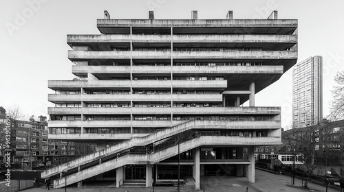 Modernist Concrete Architecture Building Exterior