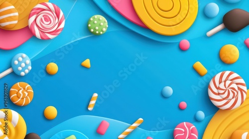 Bright and vibrant candythemed abstract vector backgrounds bring a playful touch to any design project. Perfect for modern illustrations photo