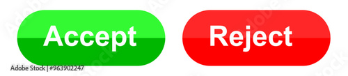 Accept Reject Cancel Call Buttons Vector Illustration
