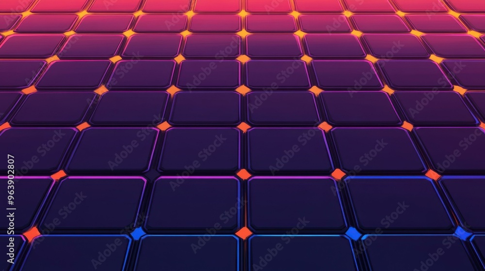 Fototapeta premium Dive into a vibrant s cyberpunk vibe with a retro grid design, perfect for modern art styles and illustrations.