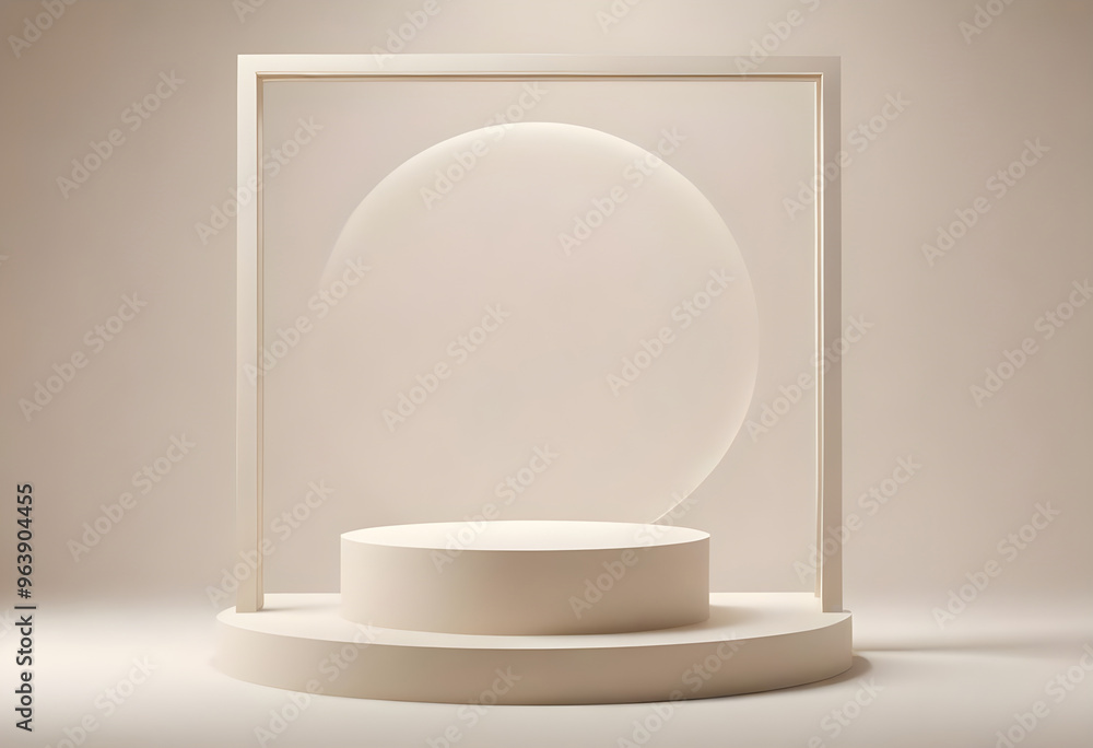 Simple clean background in a sleek minimalist style on a beige background Simple clean background in a sleek minimalist style on a beige background