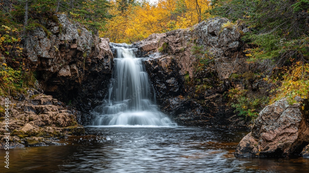 Obraz premium Devil's Kettle waterfall in Minnesota mystery