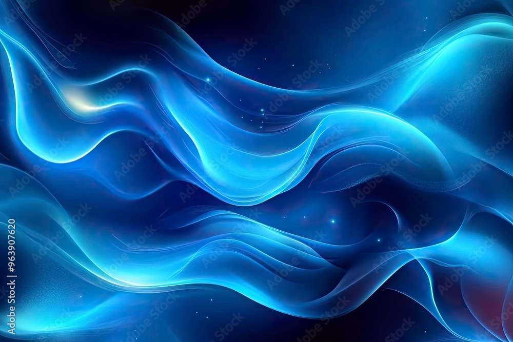 Blue neon illustration background with soft and elegant waves. Premium design for wallpaper, banner, poster, ai Blue neon illustration background with soft and elegant waves. Premium design for wallpaper, banner, poster, ai