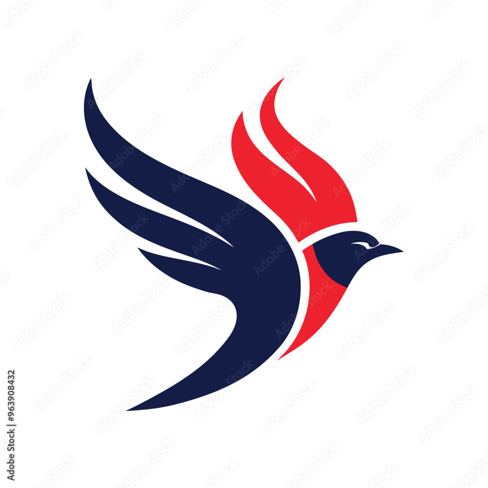 Obraz premium Gradient hummingbird logo design vector illustration