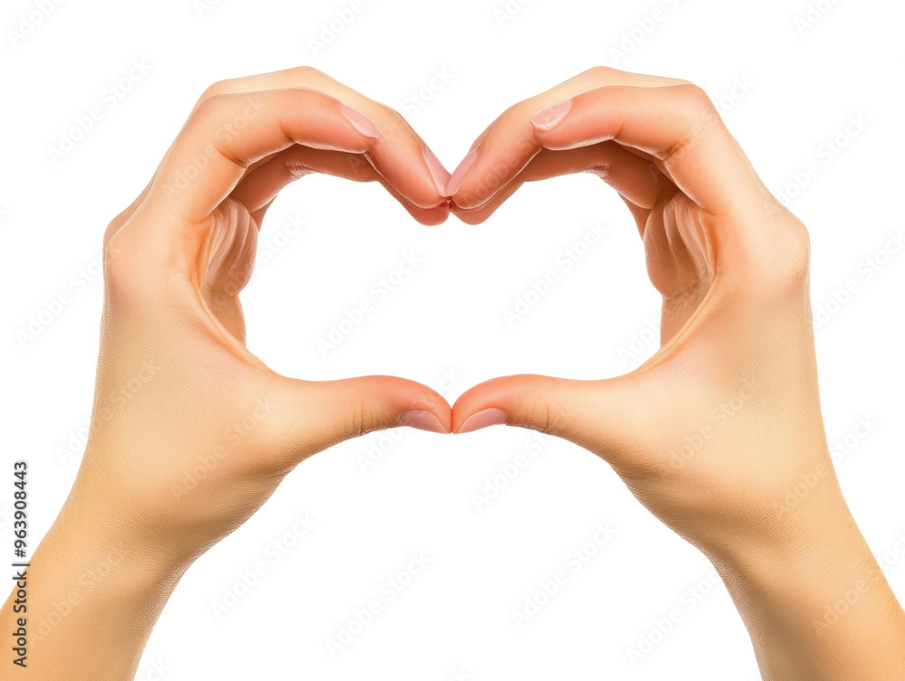 Woman hands showing heart gesture isolated on transparent background Woman hands showing heart gesture isolated on transparent background