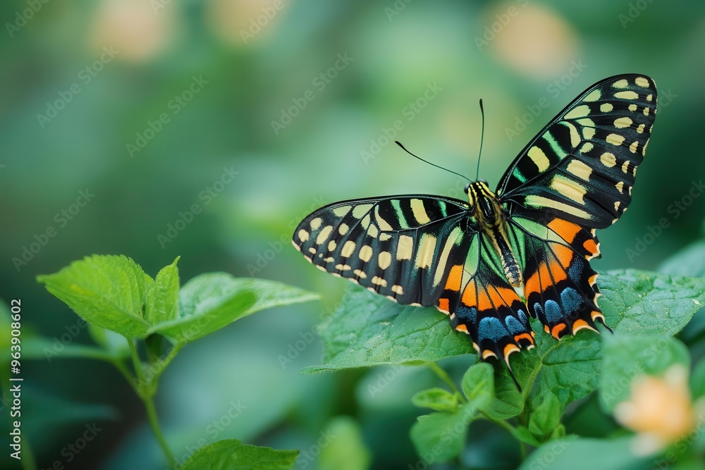 A butterfly wallpaper showing the insect in its natural habitat A butterfly wallpaper showing the insect in its natural habitat