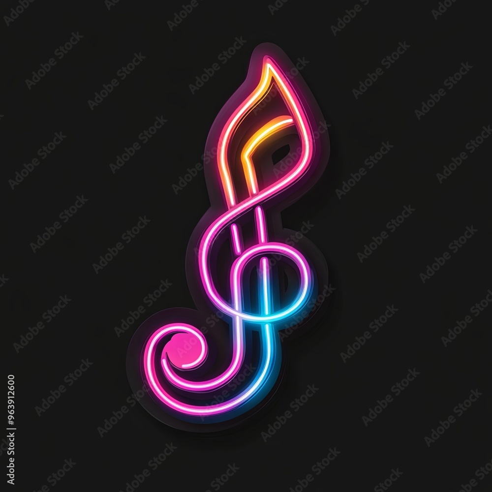 Fototapeta premium musical note modern music Sticker Design media vector illustration